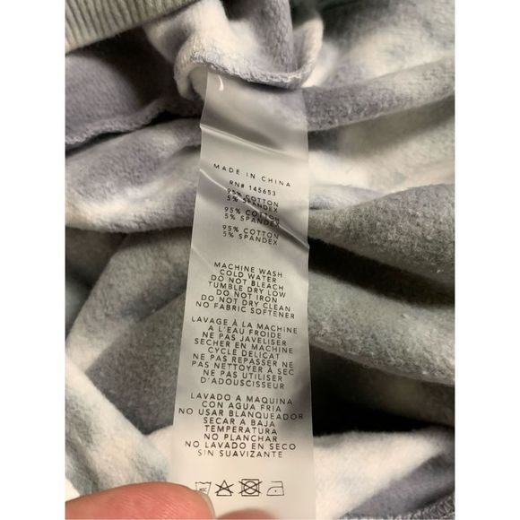 LACAUSA Anthropology, Women’s Blue Gray Tie Dye Oversized Sweater, Small, NWT - Picture 7 of 7